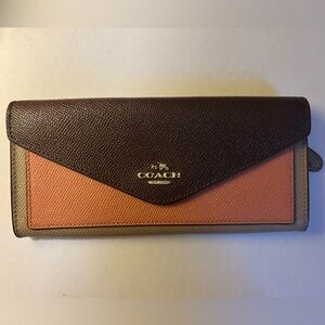 Coach Colorblock Snap Wallet